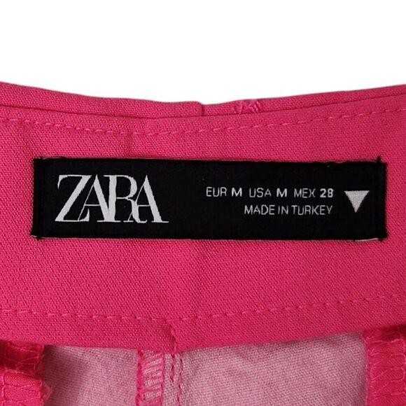 Zara Skort Medium Hot Pink Bloggers Favorite Asymmetrical High-Rise Mini Boho - Picture 2 of 9